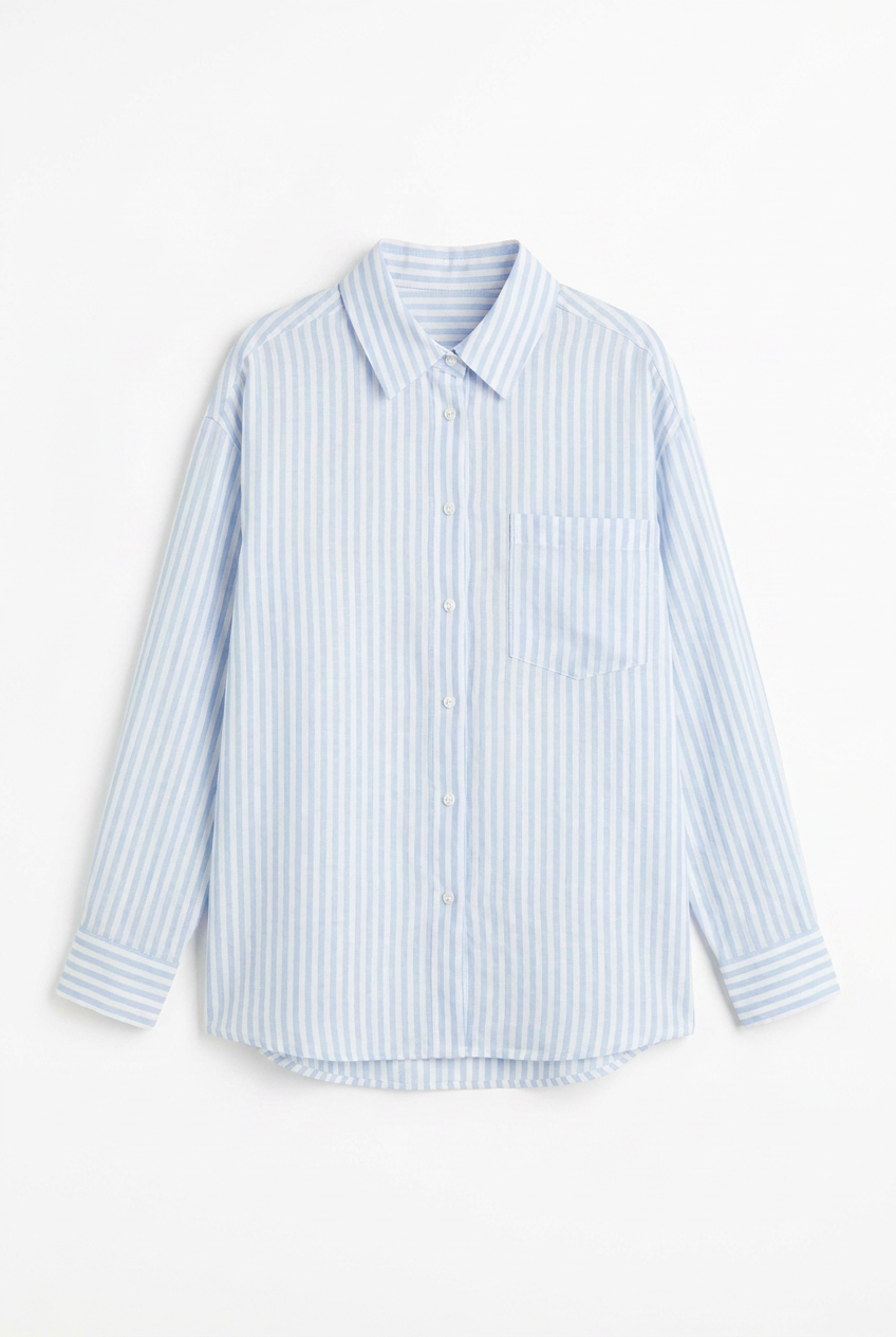 Camicia a Righe Celeste
