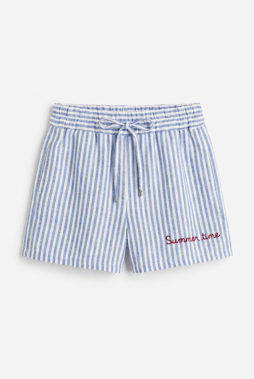Shorts "Summer Time" a Righe Blu
