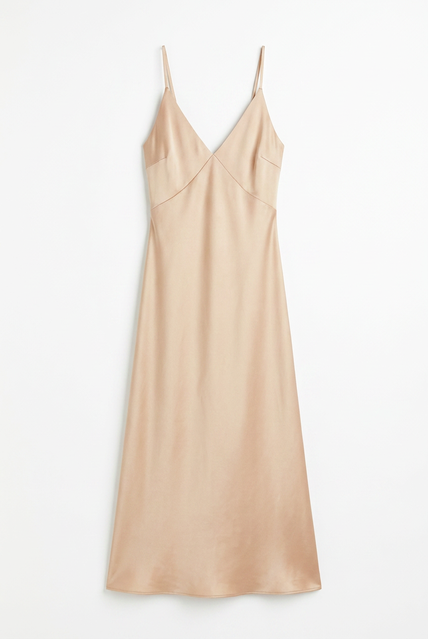 Abito Sottoveste in Raso Salmone