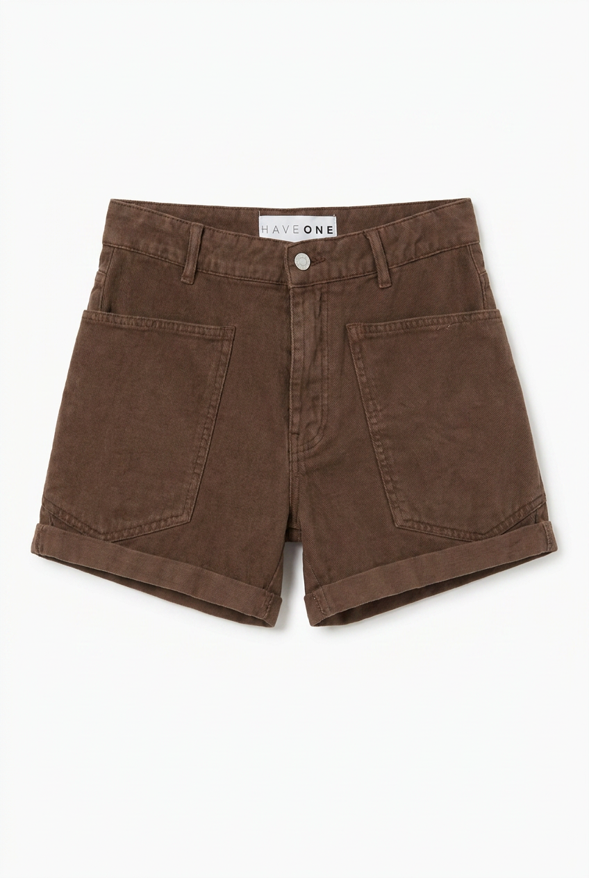 Shorts con Tasche a Toppa Moro