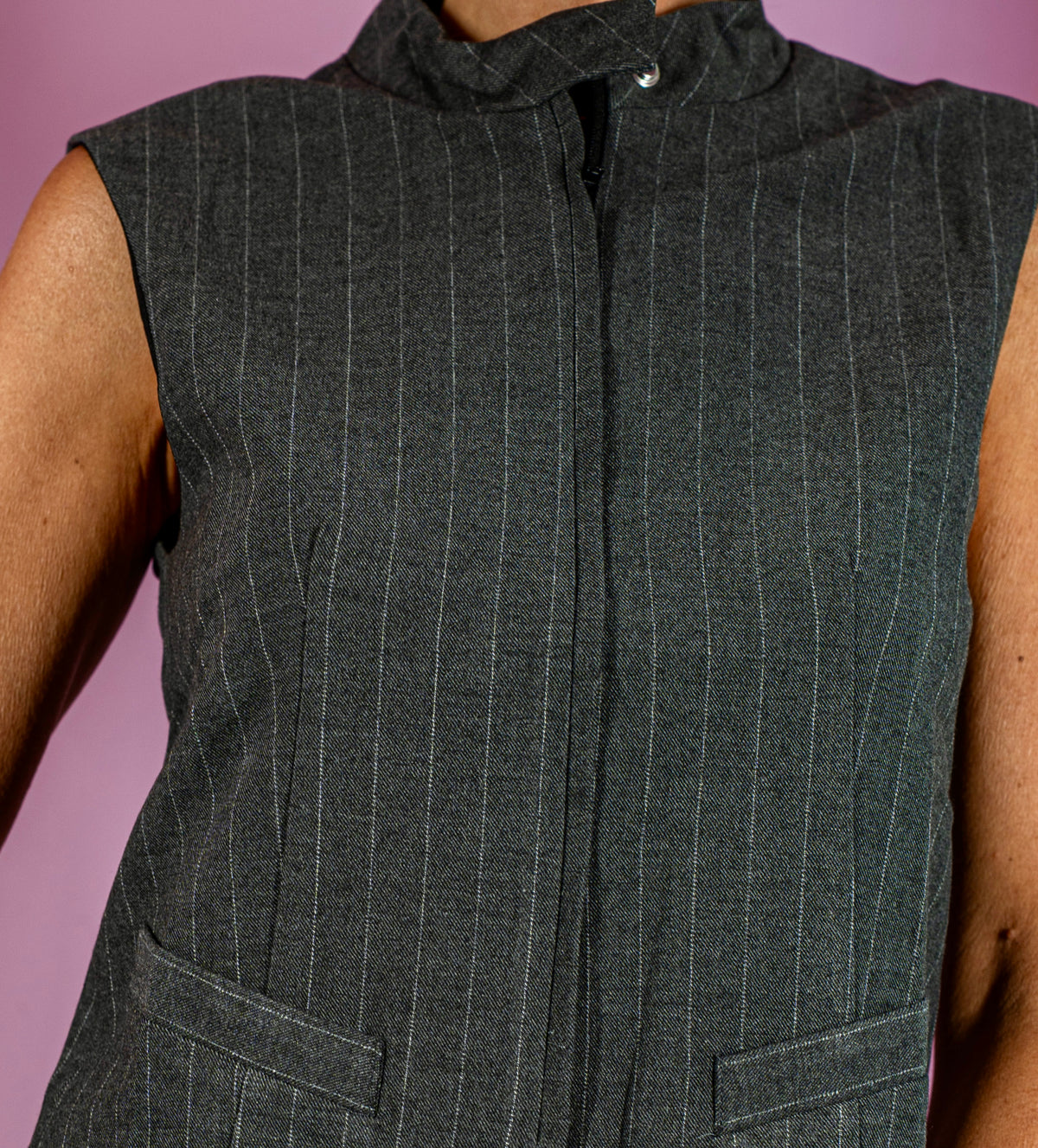 Gilet Grigio Gessato Felipa