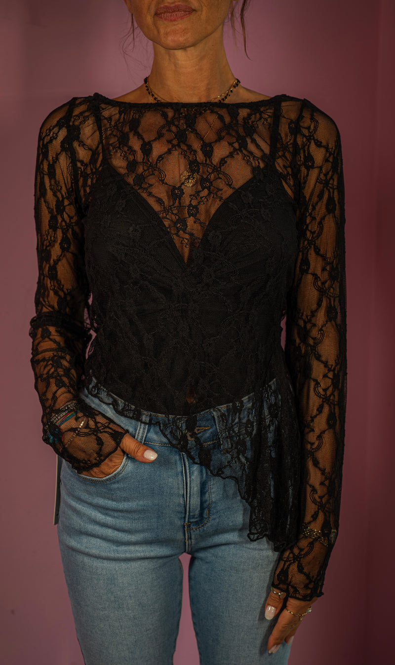 Tshirt Pizzo Nera