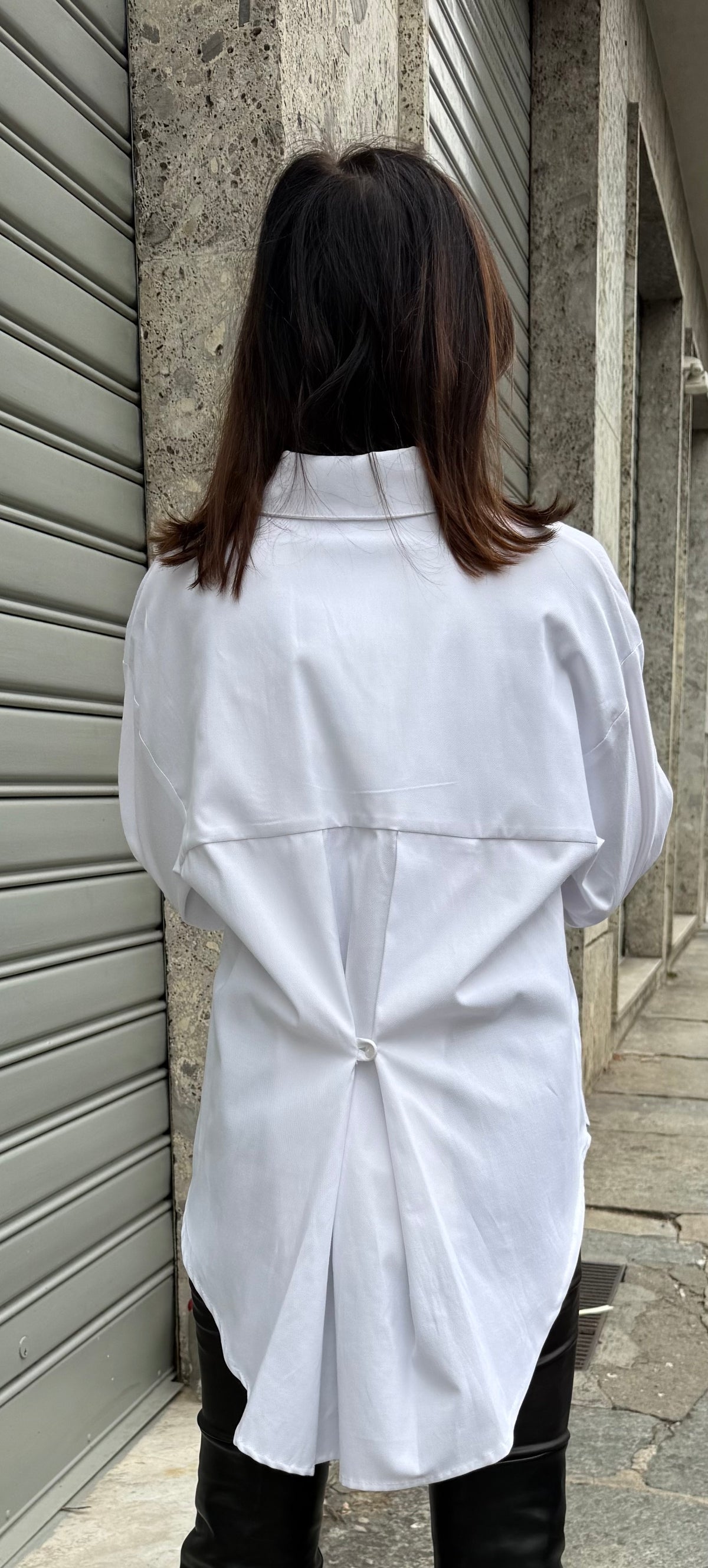 Camicia Bianca Bottone Karlek