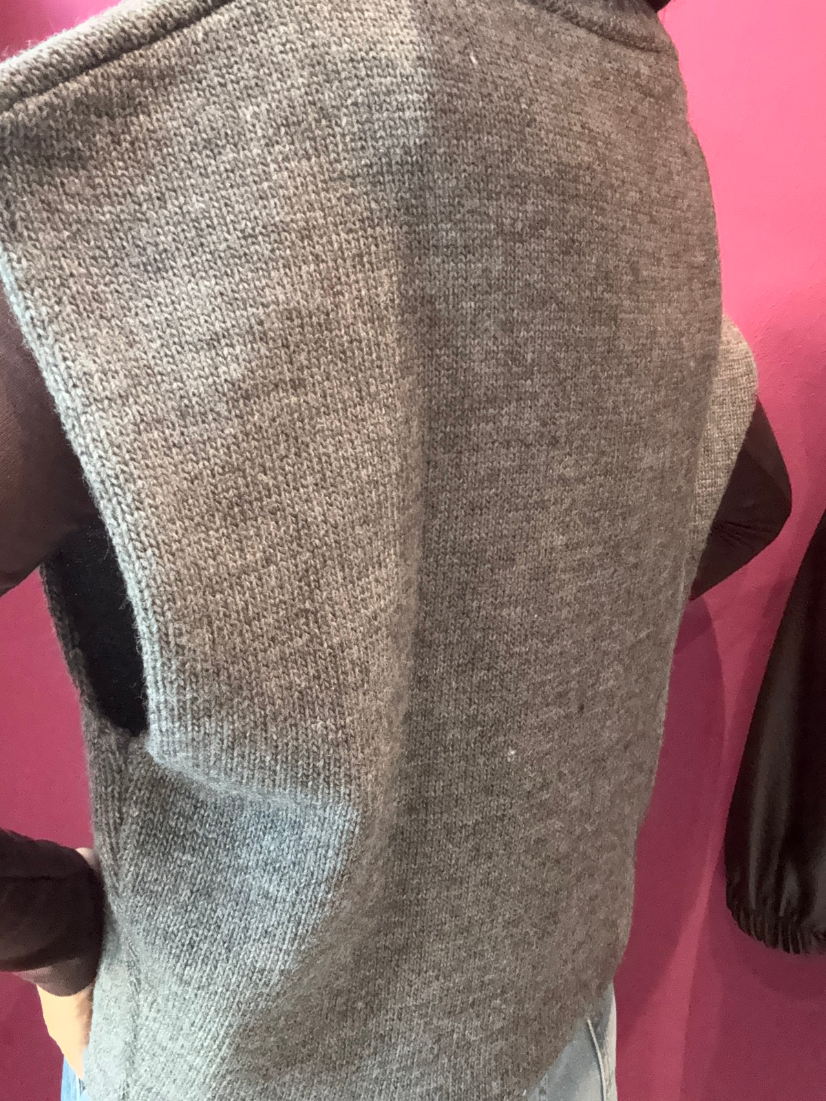 Gilet Antracite Rosa Lana N5 TENSIONE IN