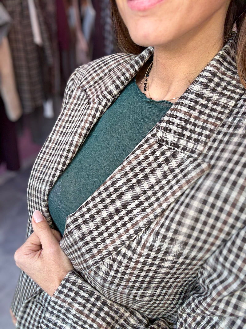 Blazer Check Marrone