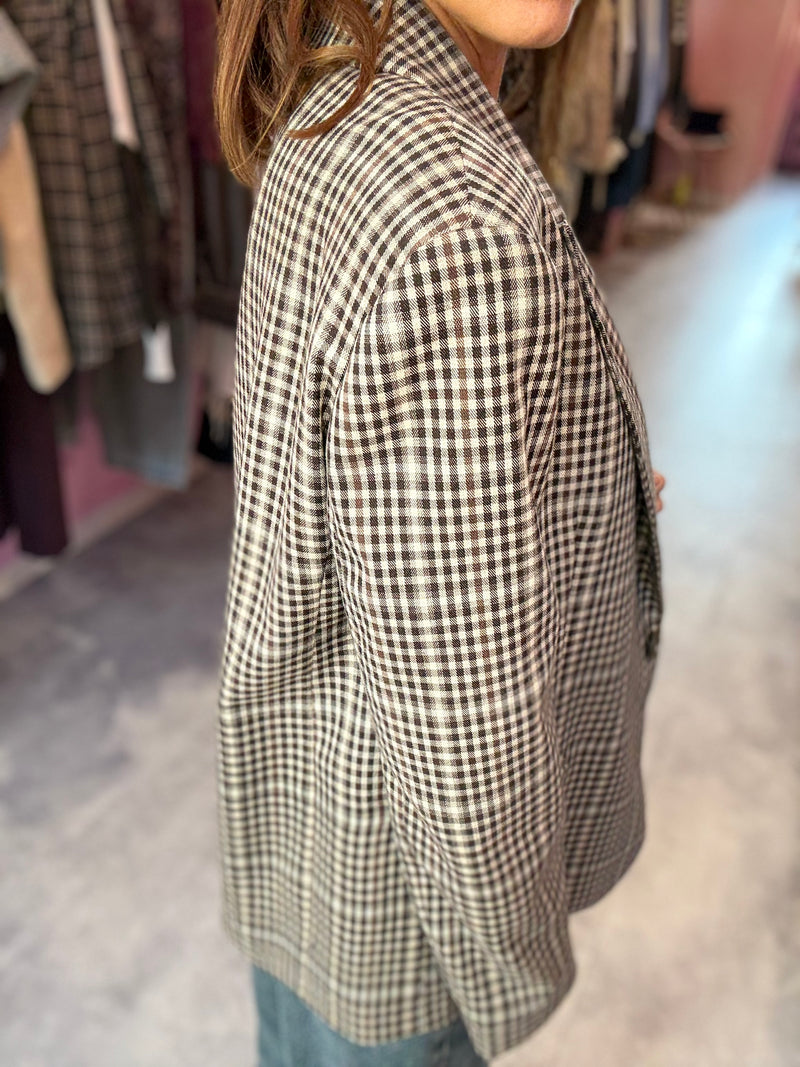 Blazer Check Marrone