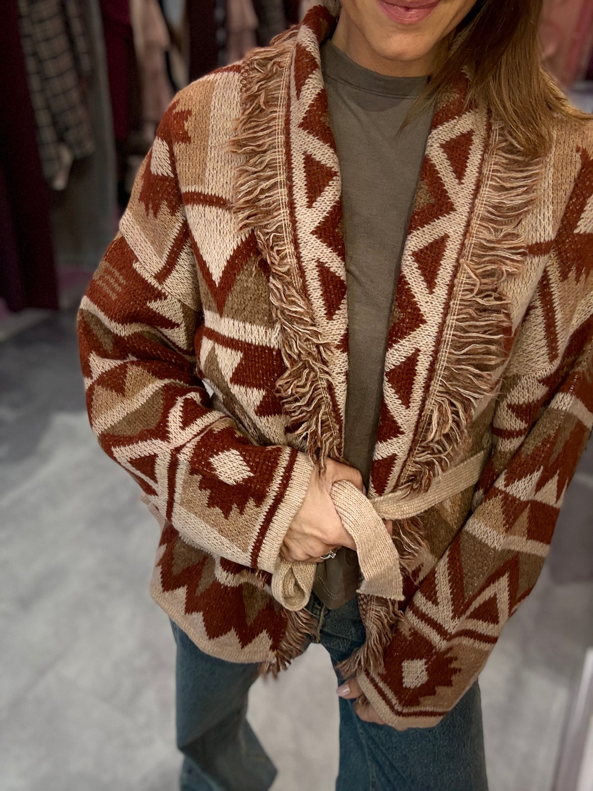 Cardigan Marrone