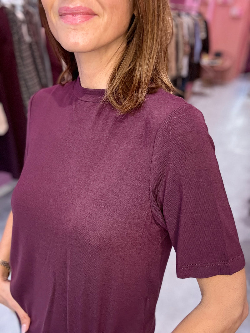 T-shirt Misto Lana Vino