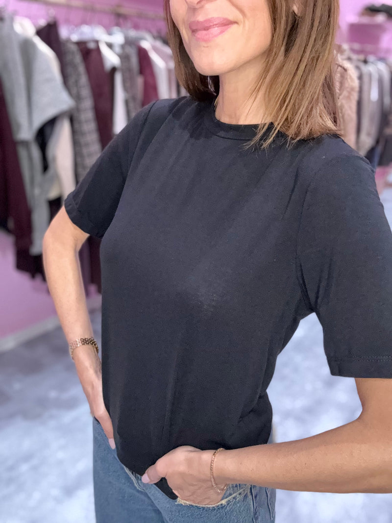 T-Shirt Misto Lana Nera