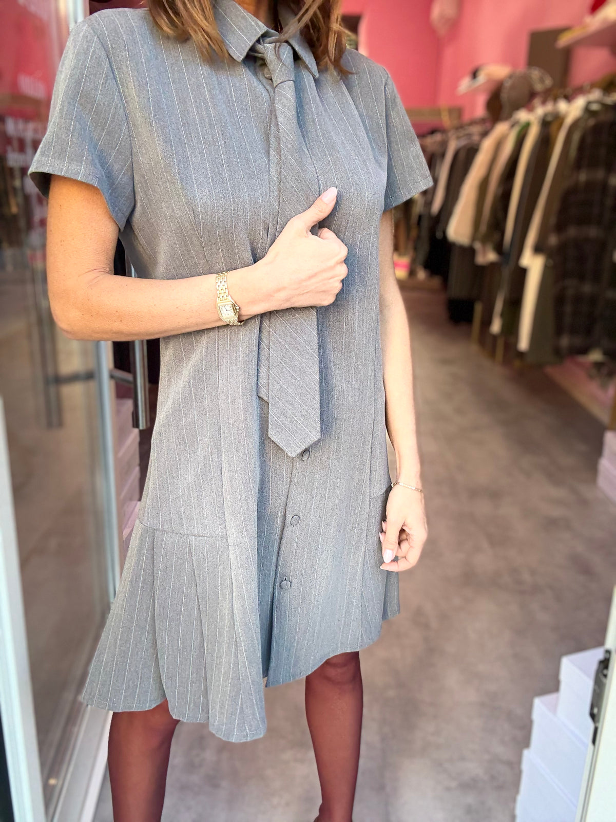 Abitino Grigio Gessato