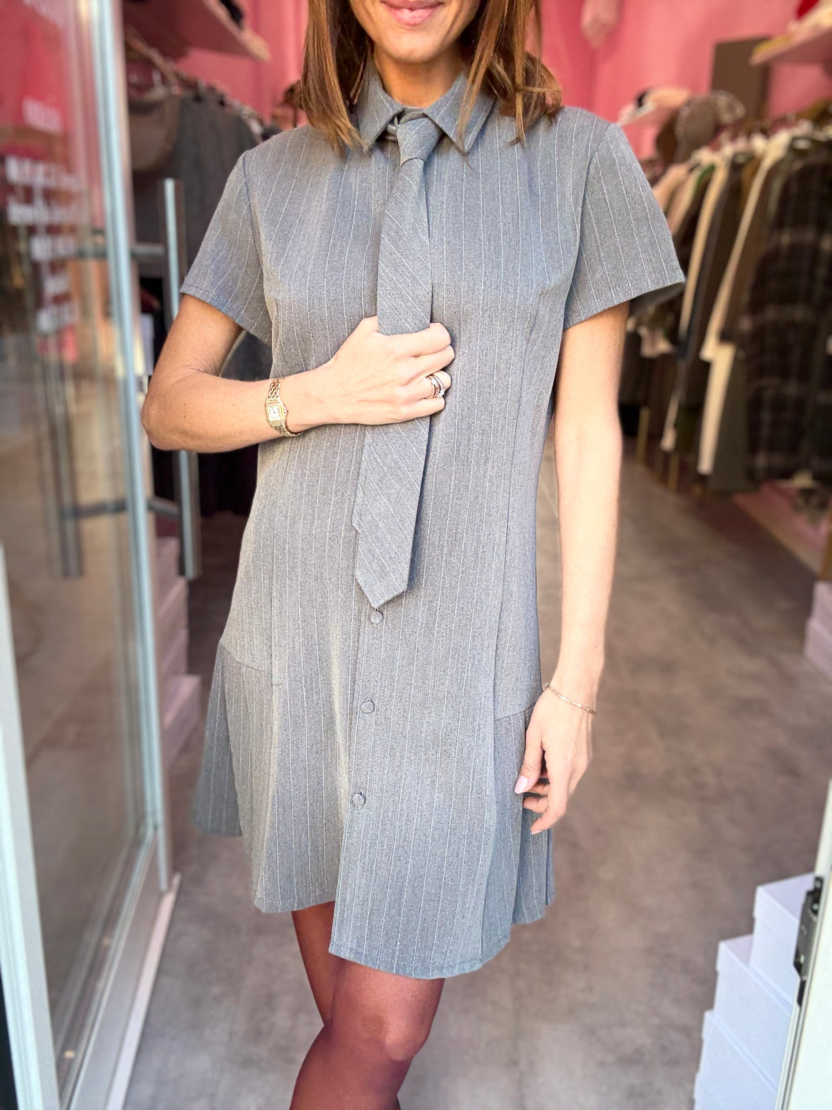 Abitino Grigio Gessato