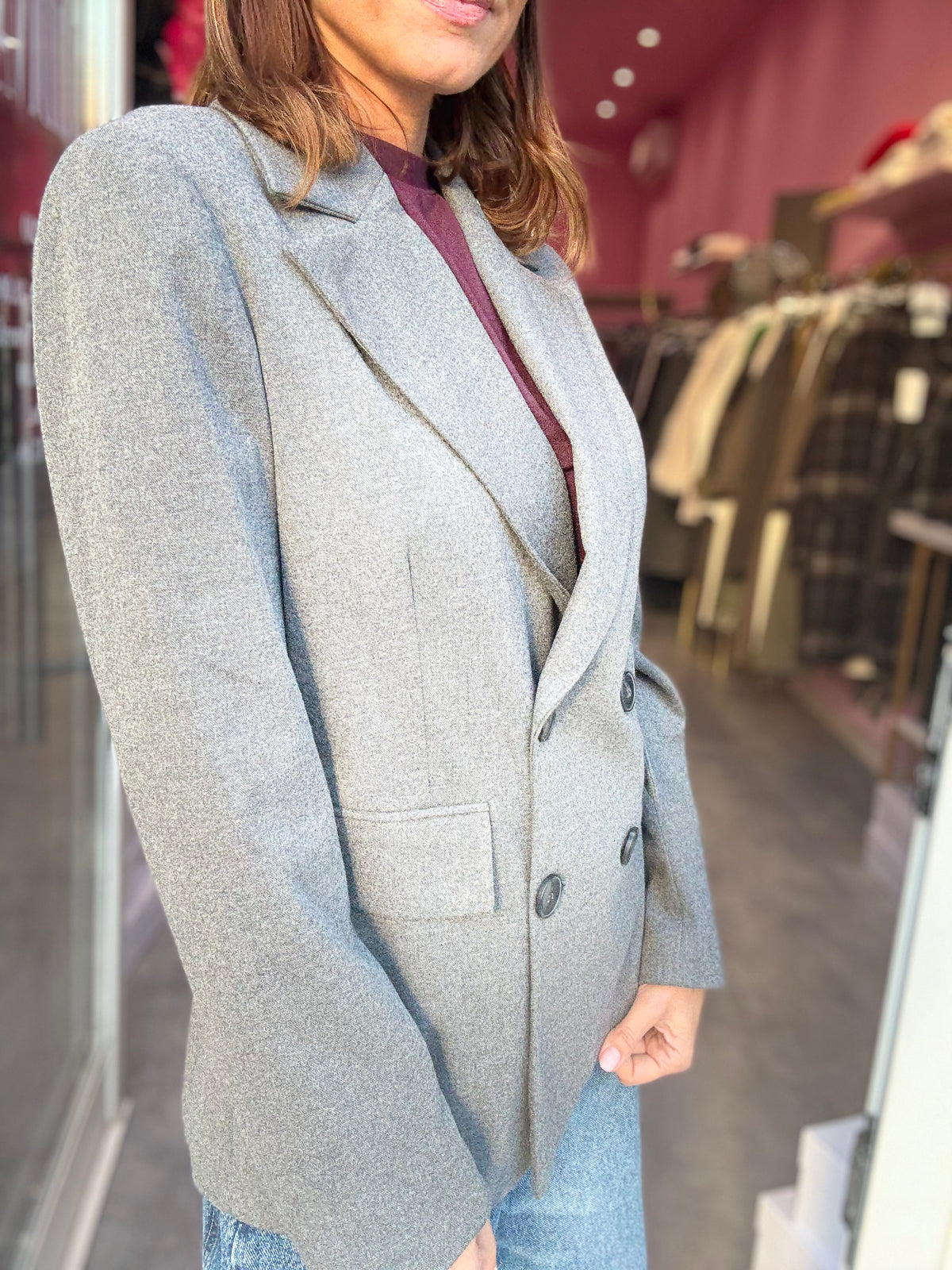 Blazer Grigio Doppiopetto Sartoriale