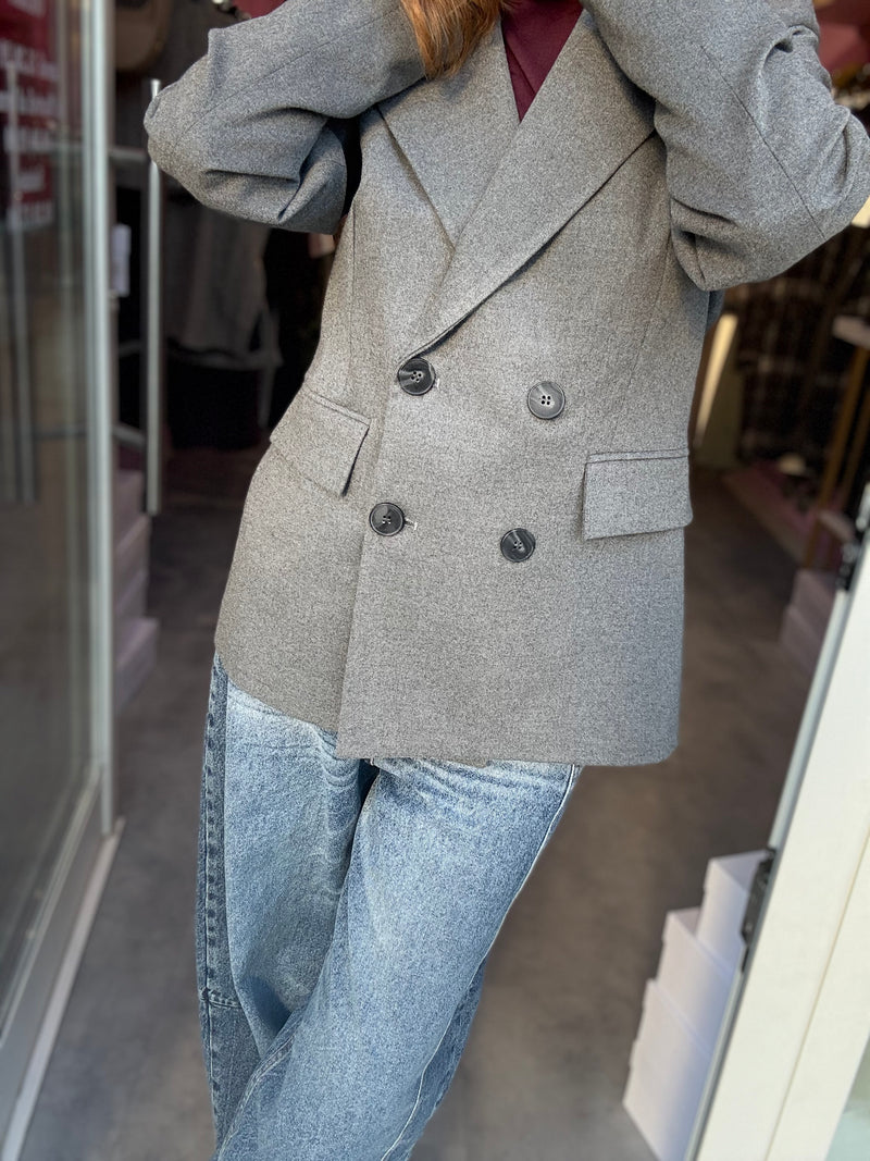 Blazer Grigio Doppiopetto Sartoriale