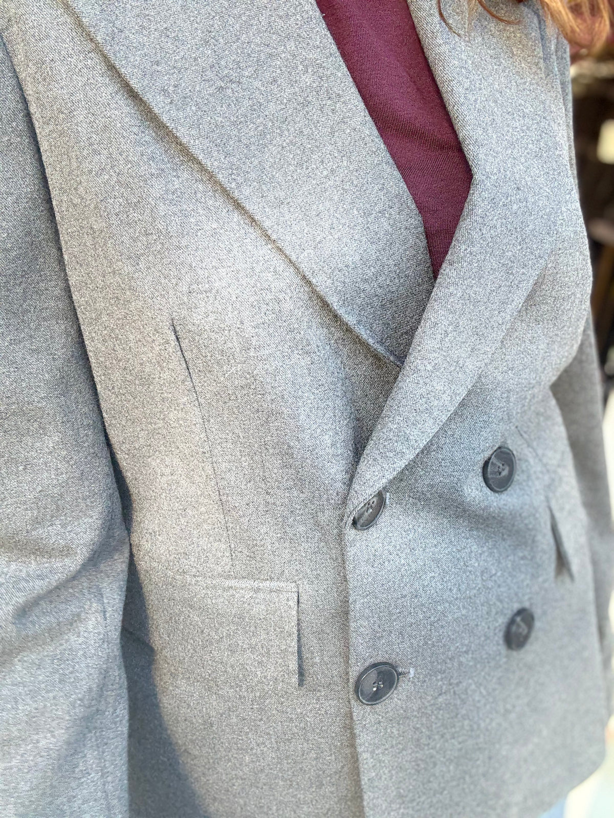 Blazer Grigio Doppiopetto Sartoriale