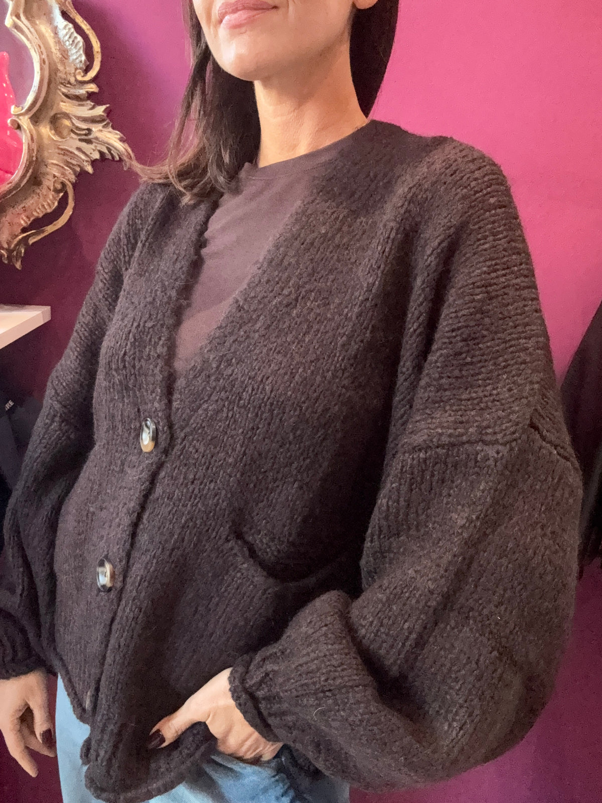HAVEONE CARDIGAN CIOCCOLATO