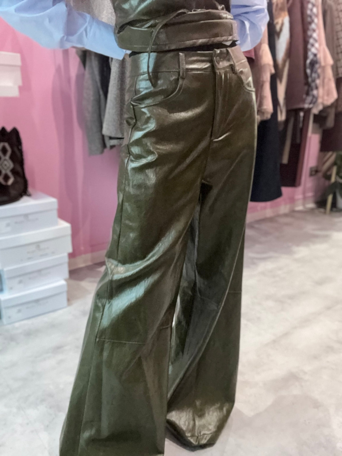 Pantalone Ecopelle Bottiglia