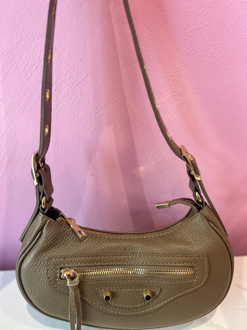 Borsa Pelle Grigio