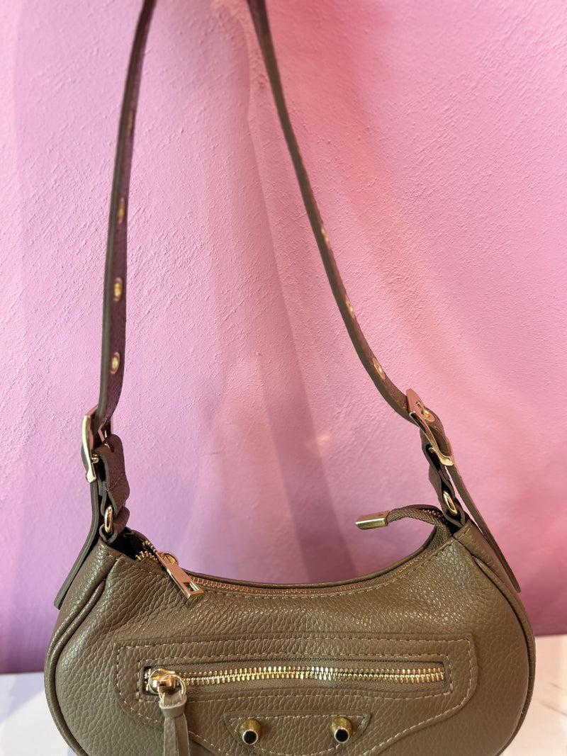 Borsa Pelle Grigio