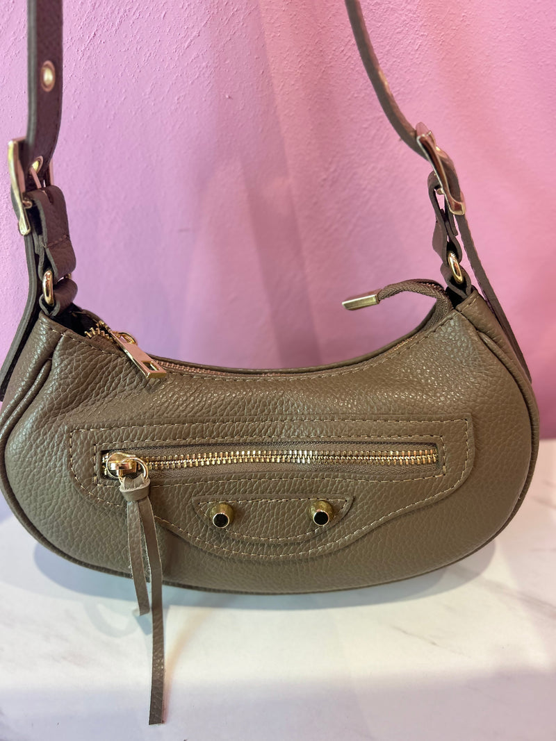 Borsa Pelle Grigio