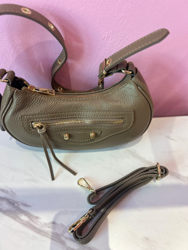 Borsa Pelle Grigio