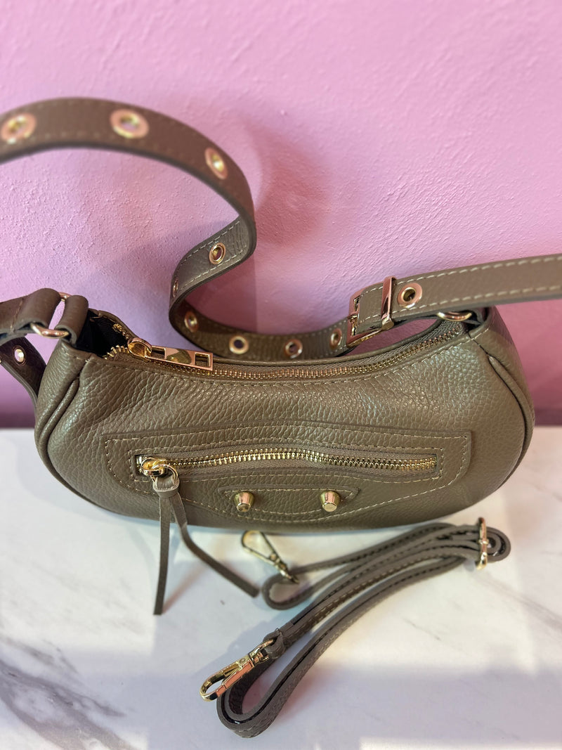 Borsa Pelle Grigio