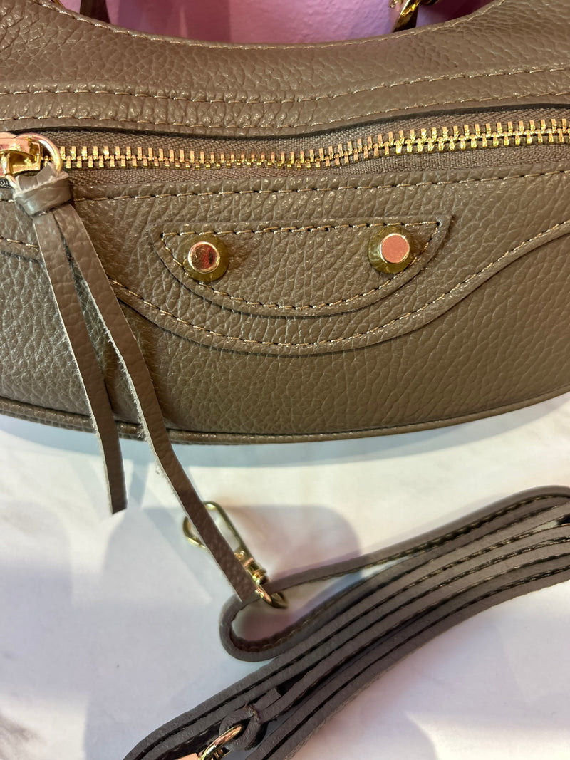 Borsa Pelle Grigio