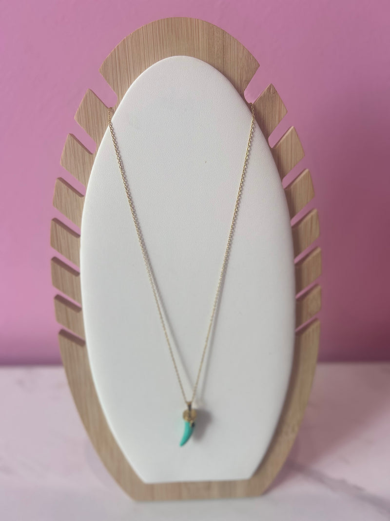 Collana Corno Acquamarina