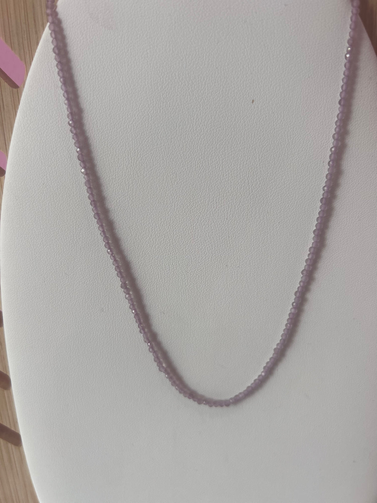 Collana Pietre Rosa Chiaro