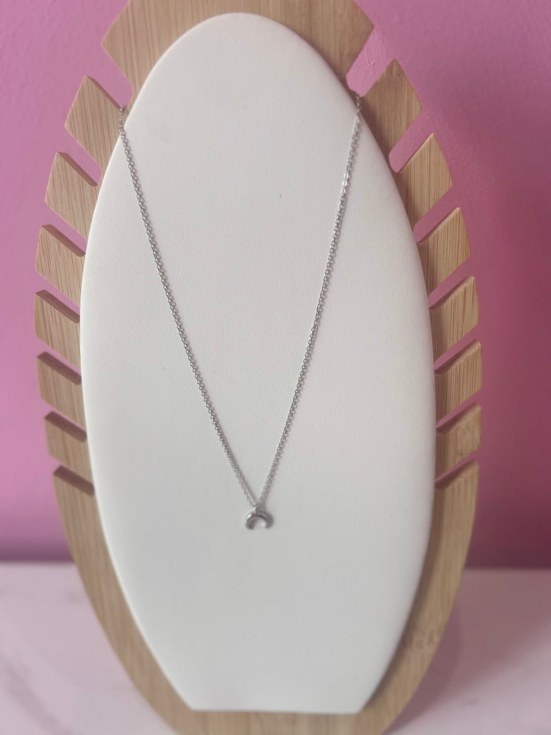Collana Mezzaluna Color Argento