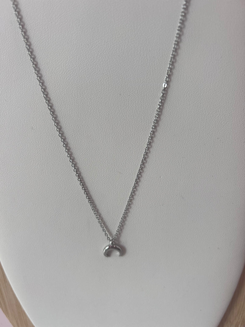 Collana Mezzaluna Color Argento