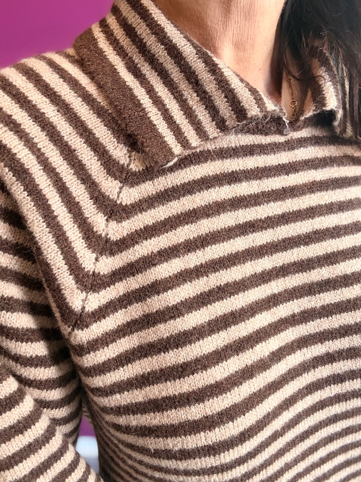 HAVEONE MAGLIA RIGHE CAPPUCCINO & CIOCCOLATO