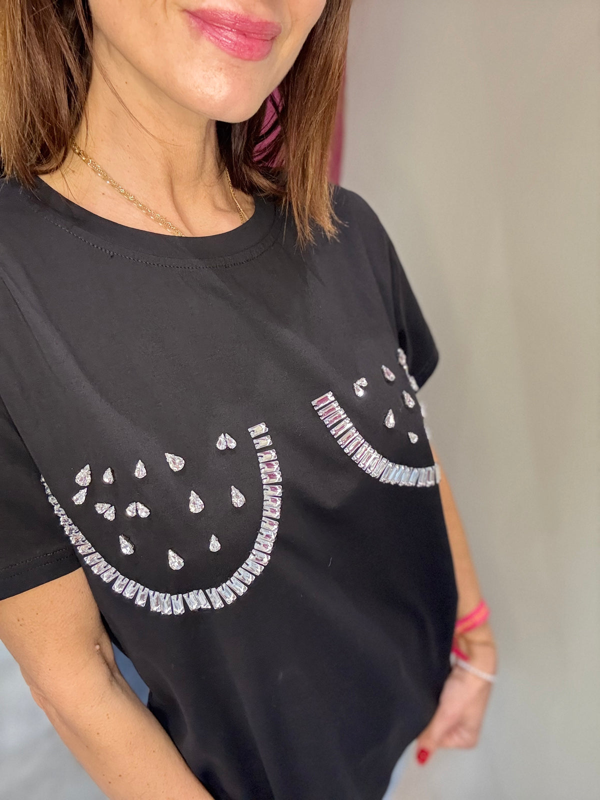 T-shirt Nero ANNAROCK MILANO