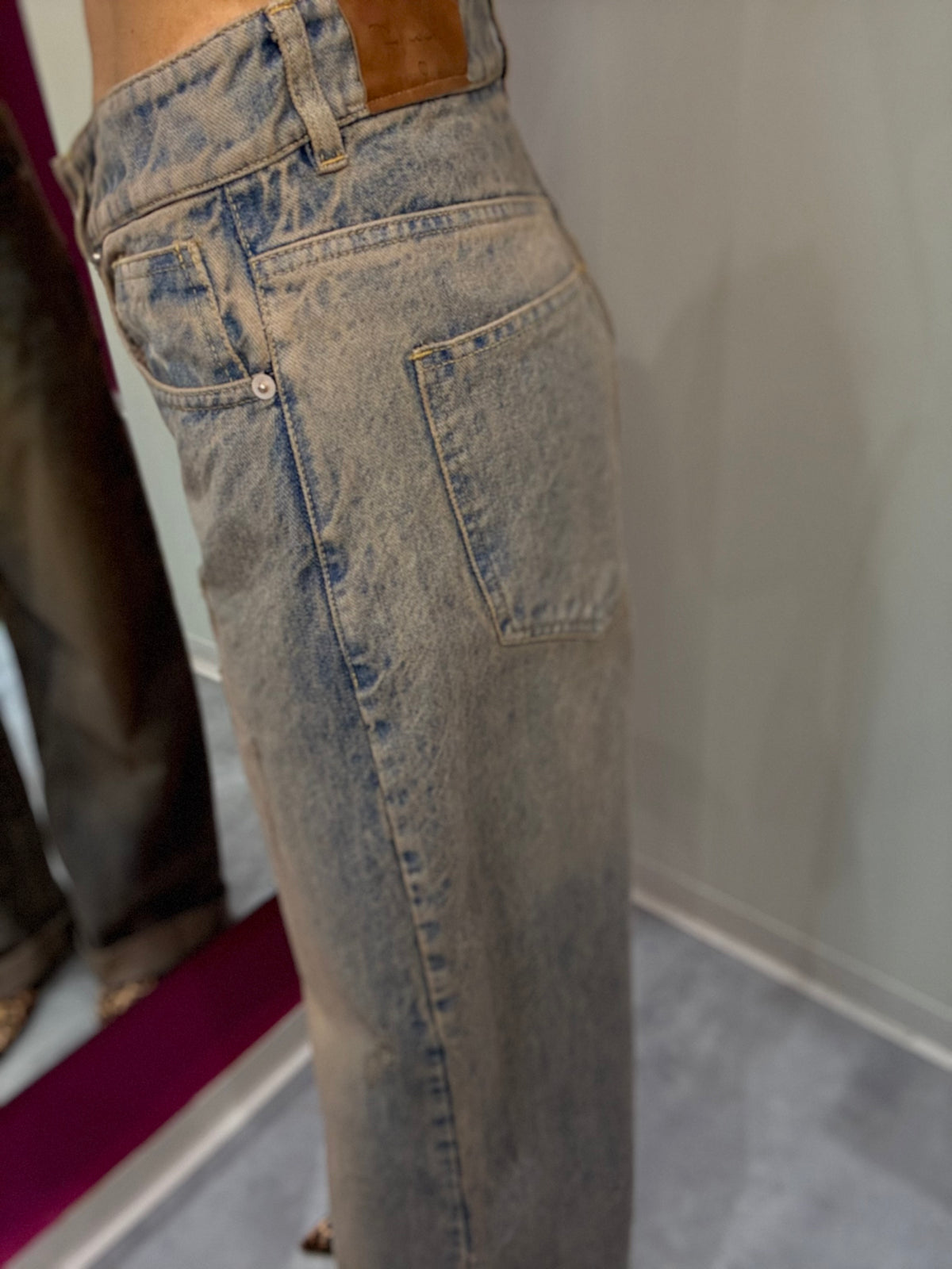 Jeans Palazzo Sabbiato Rosa PHILIA LOFT