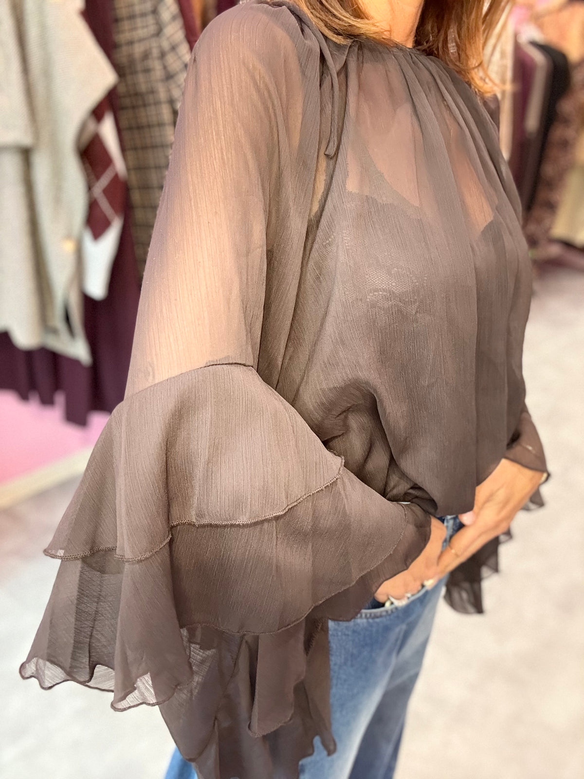 Blusa Balze Cioccolato