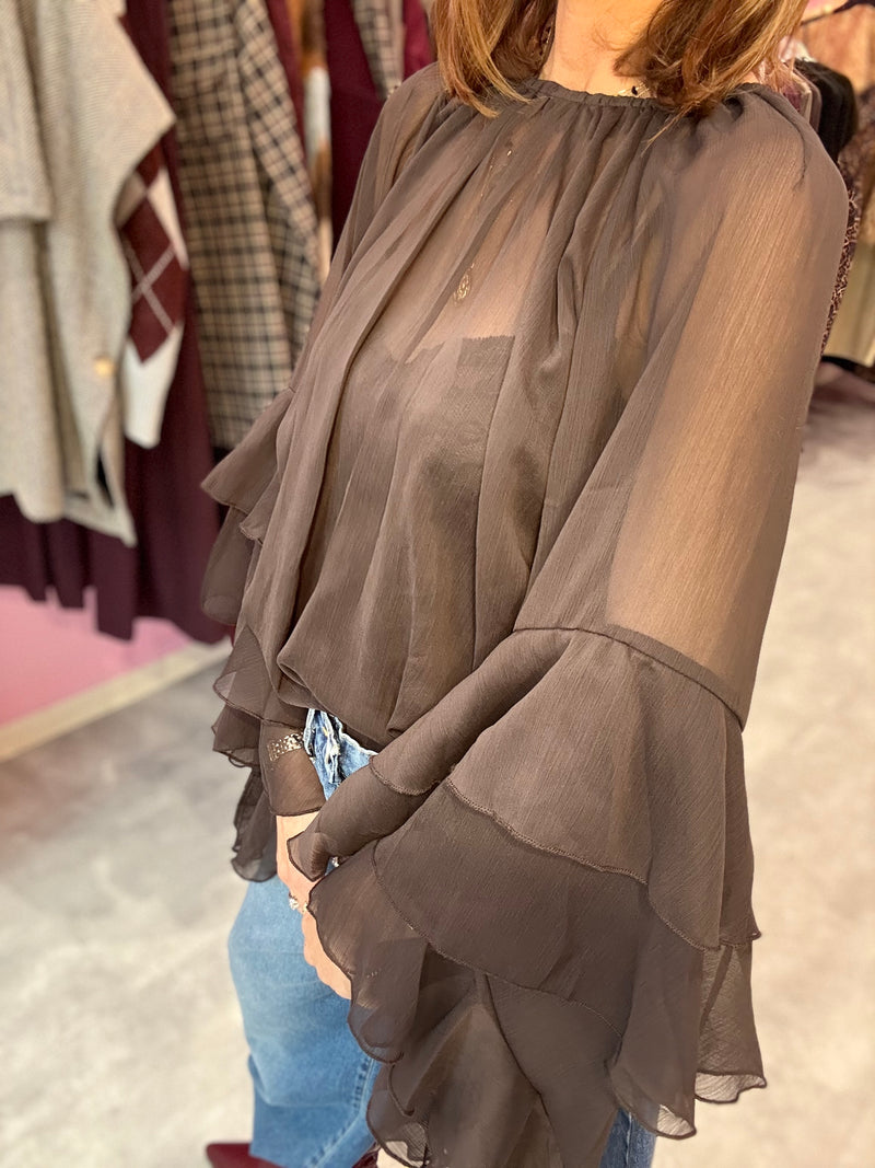 Blusa Balze Cioccolato