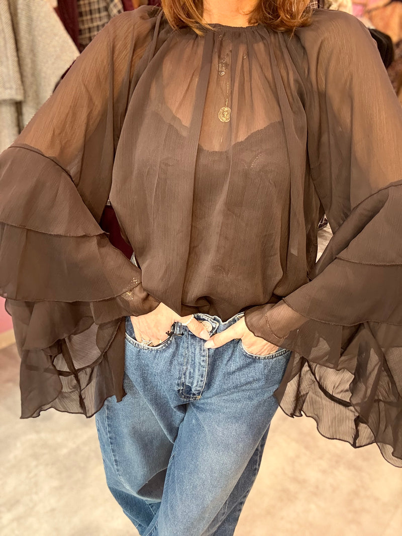 Blusa Balze Cioccolato