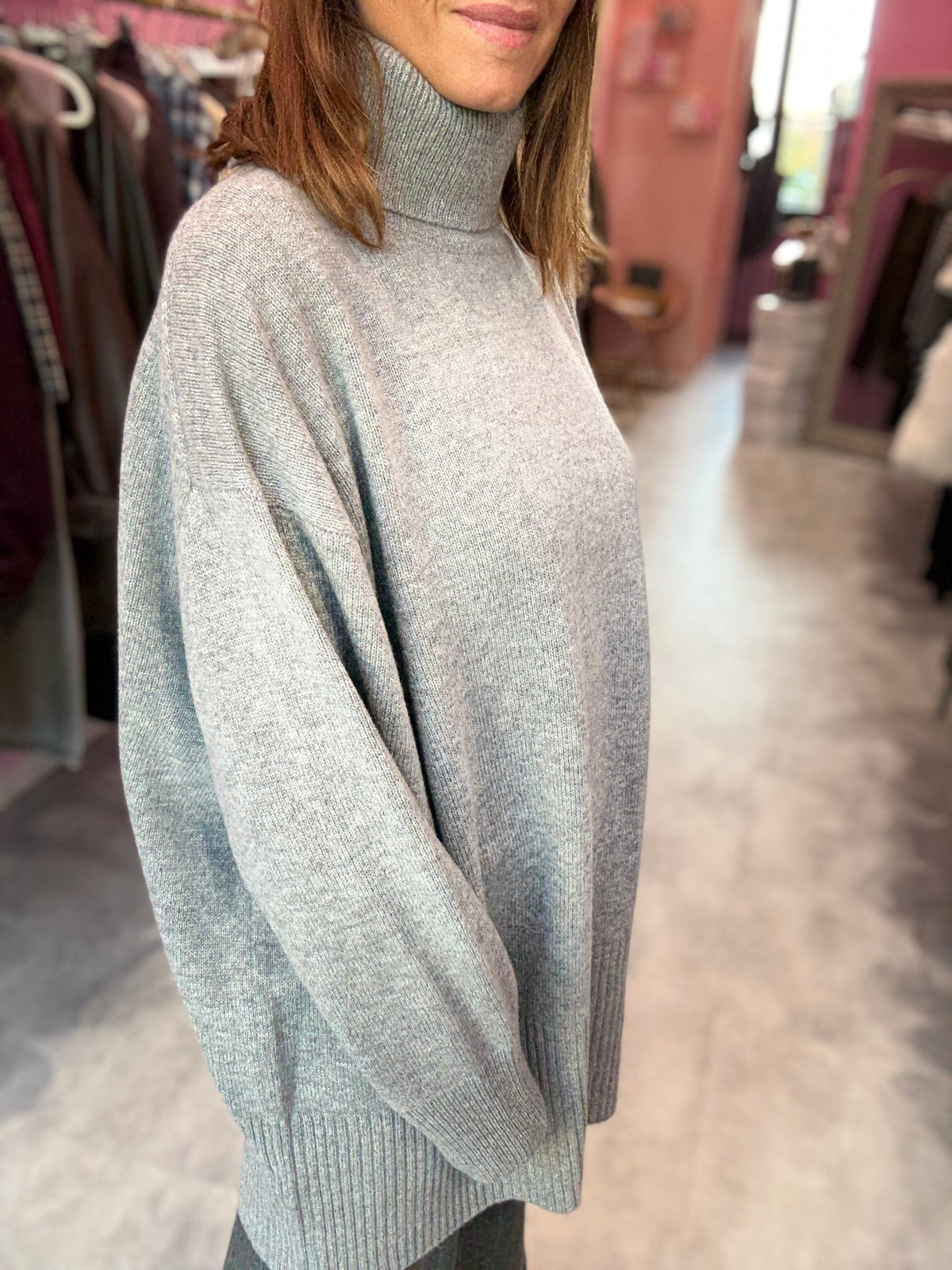 Maglia Abito Grigio Melange