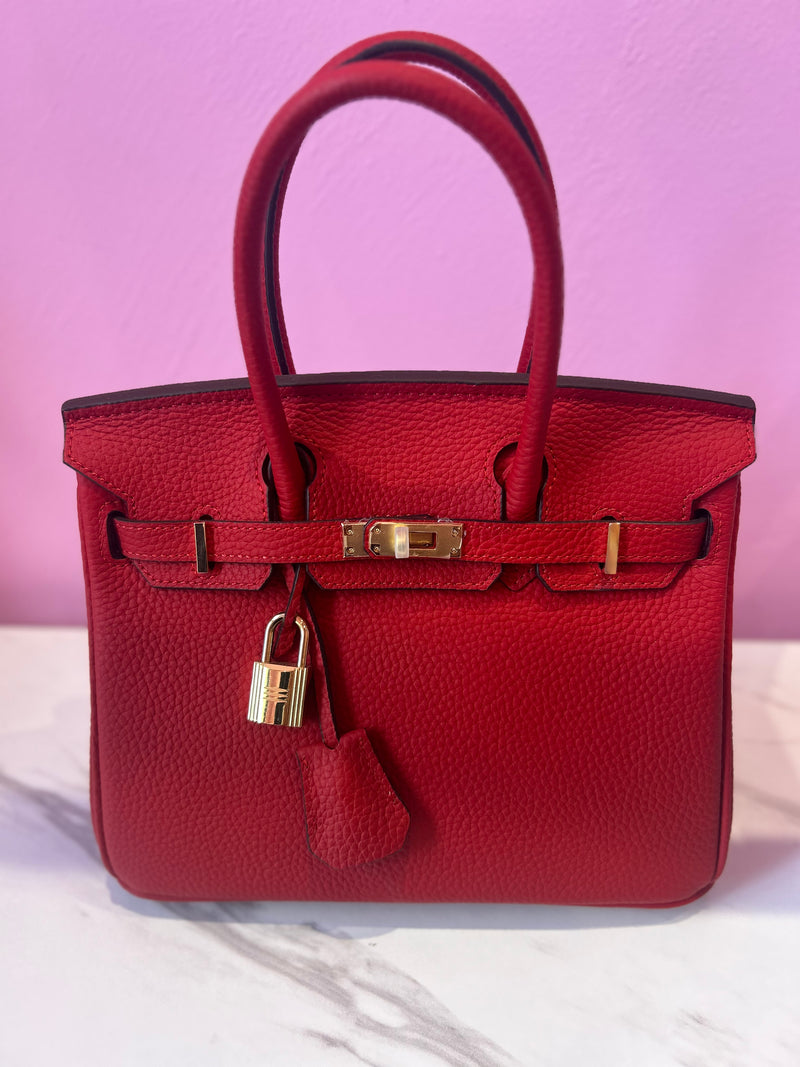 Modello Birkin Rosso Pelle