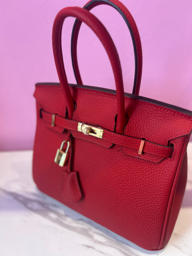Modello Birkin Rosso Pelle
