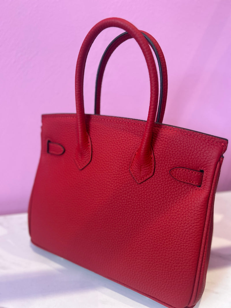 Modello Birkin Rosso Pelle