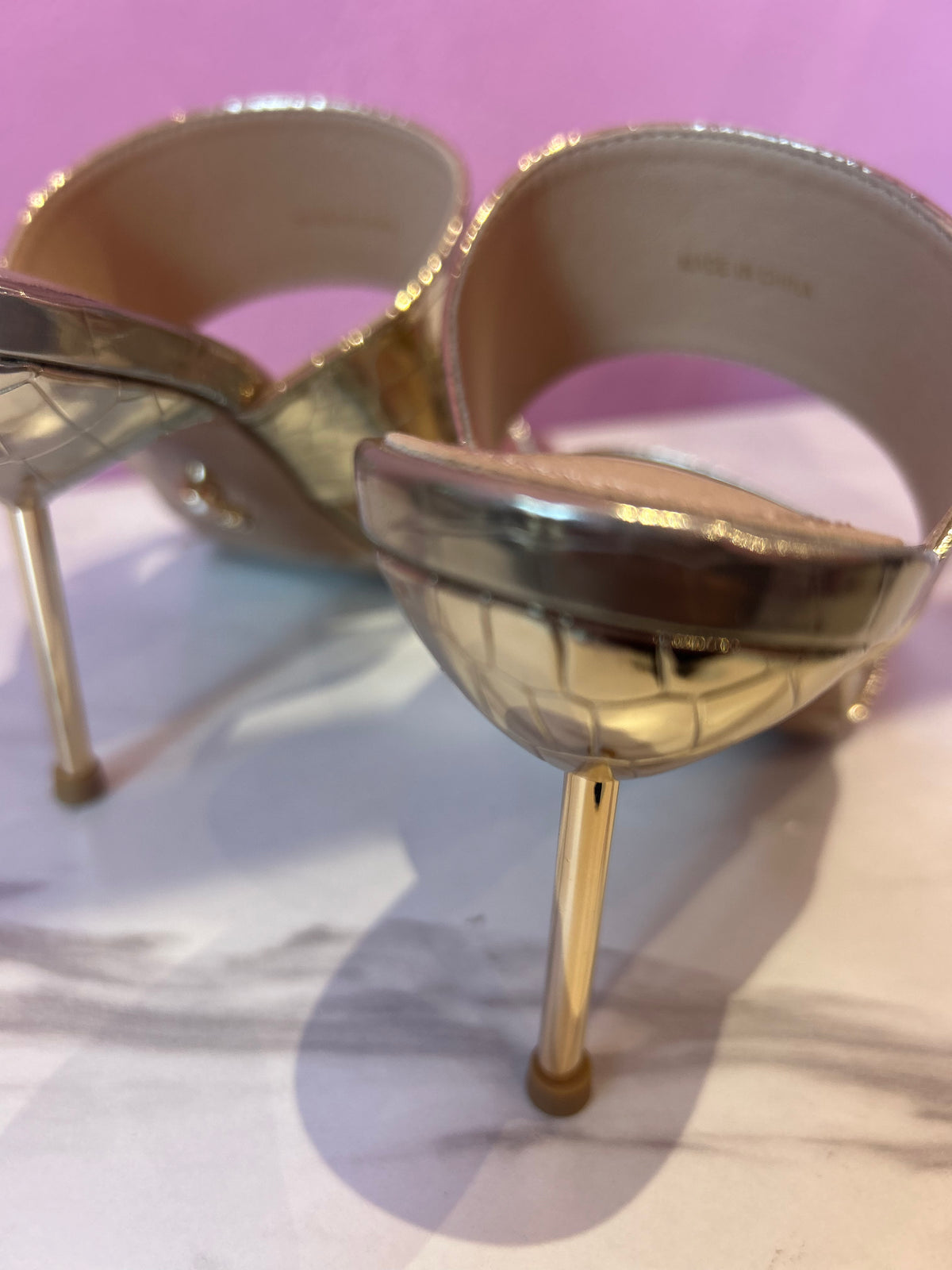 Mules Oro Crocco