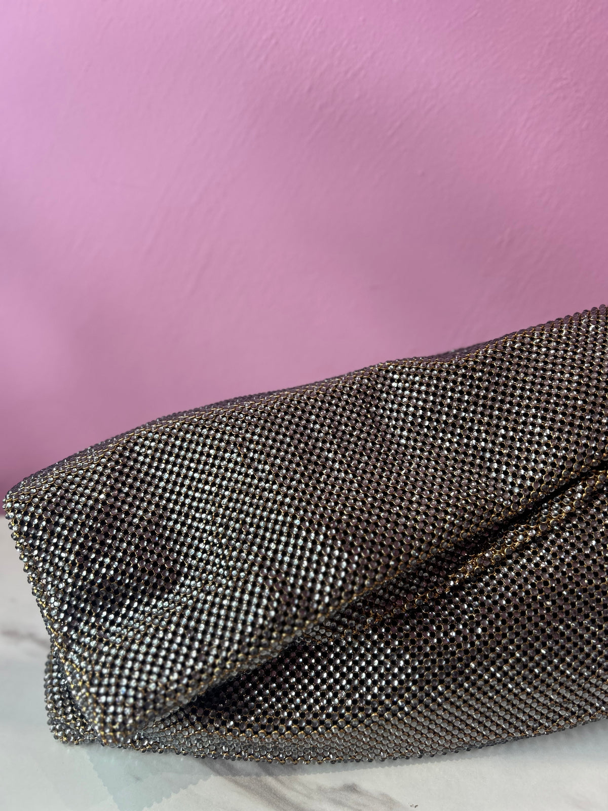 Pouch Bag Cristalli Argento