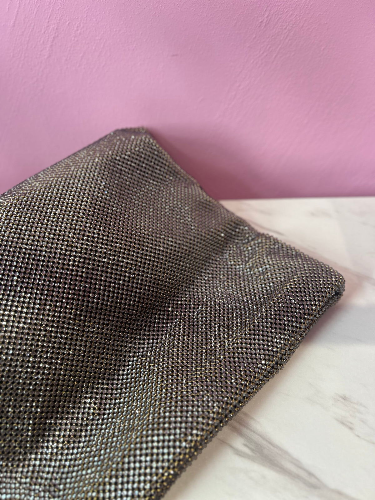 Pouch Bag Cristalli Argento