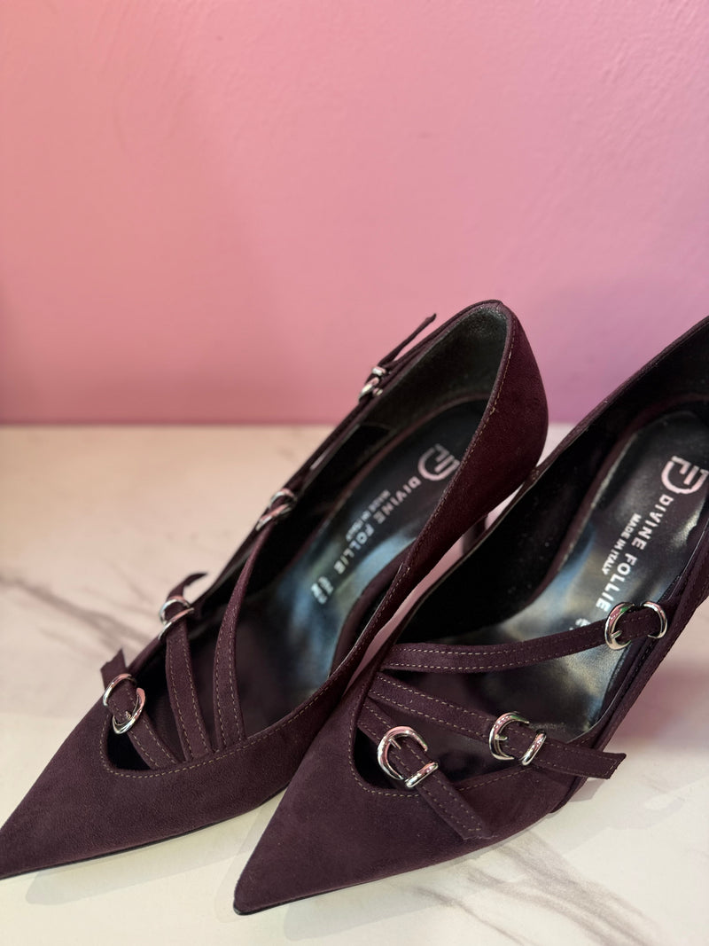 Decolletè Vino Camoscio