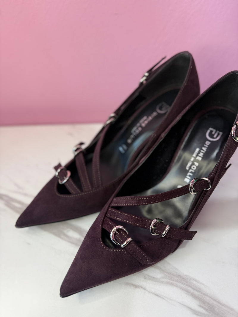 Decolletè Vino Camoscio