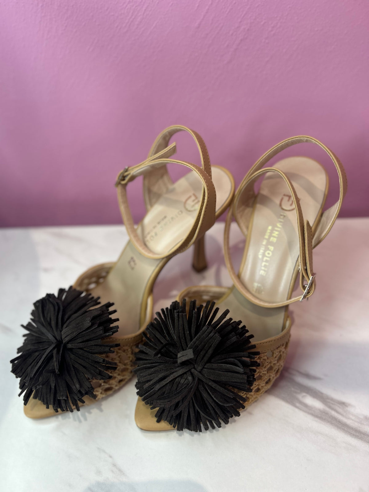 Sandalo Tacco Raffia Corda