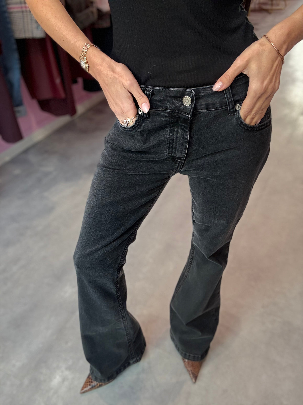 Jeans Bootcut Flare Nero