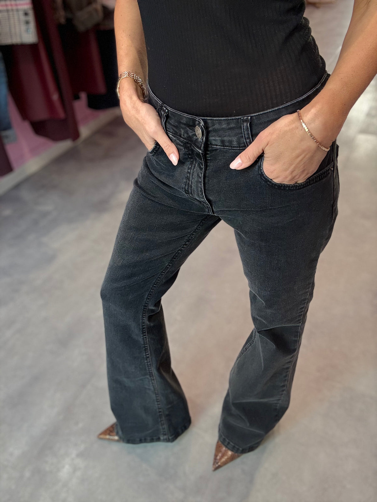 Jeans Bootcut Flare Nero