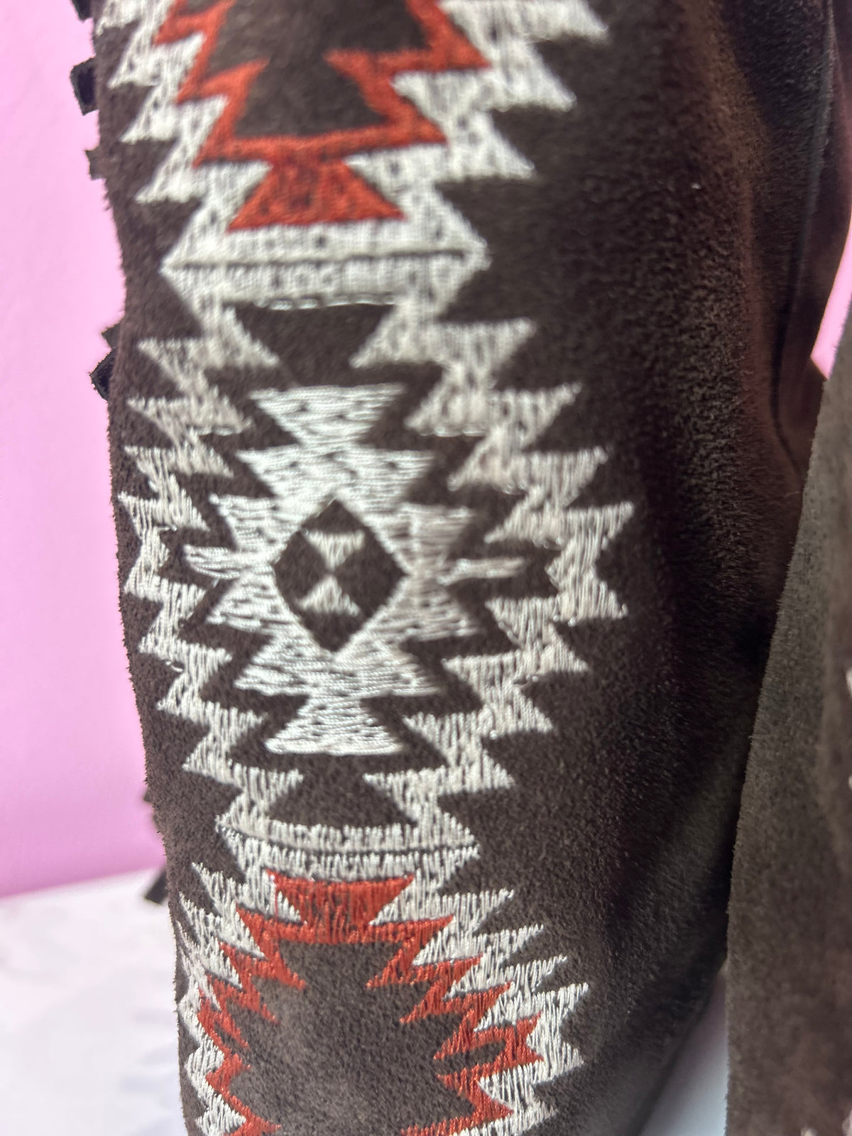 Texano Camoscio Moro Ricami