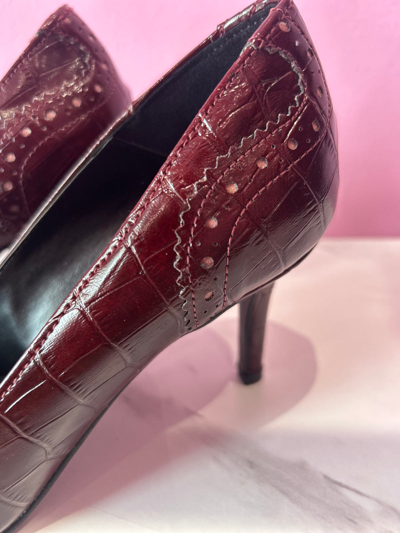 Decollete Burgundy Pelle
